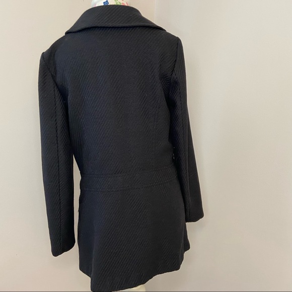 Kensie Black Pea Coat - Picture 4 of 8